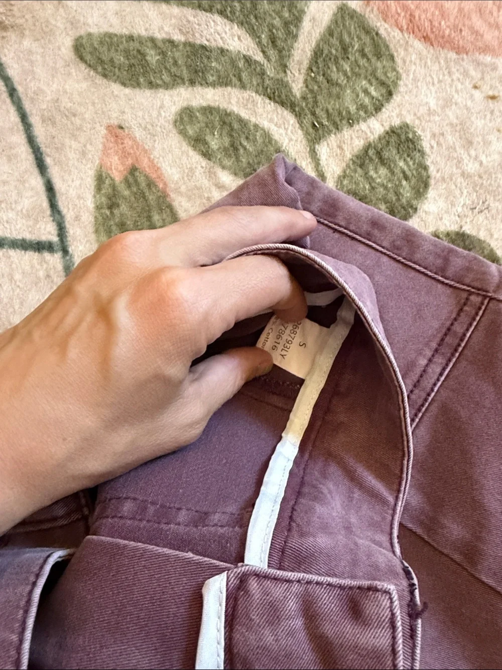 Flamingals Straight Leg Cargo Pants Purple NWT